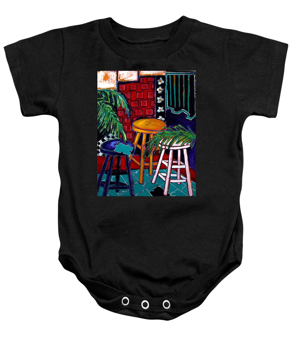 Interior Baby Onesie featuring the painting Puzzled by Linda Holt