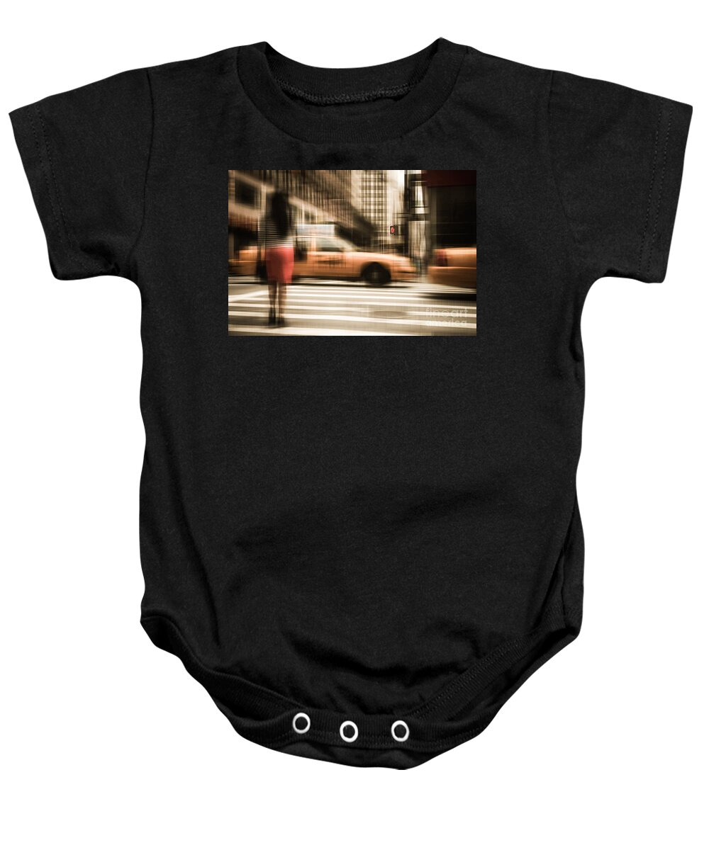 Nyc Baby Onesie featuring the photograph Red 1 by Hannes Cmarits