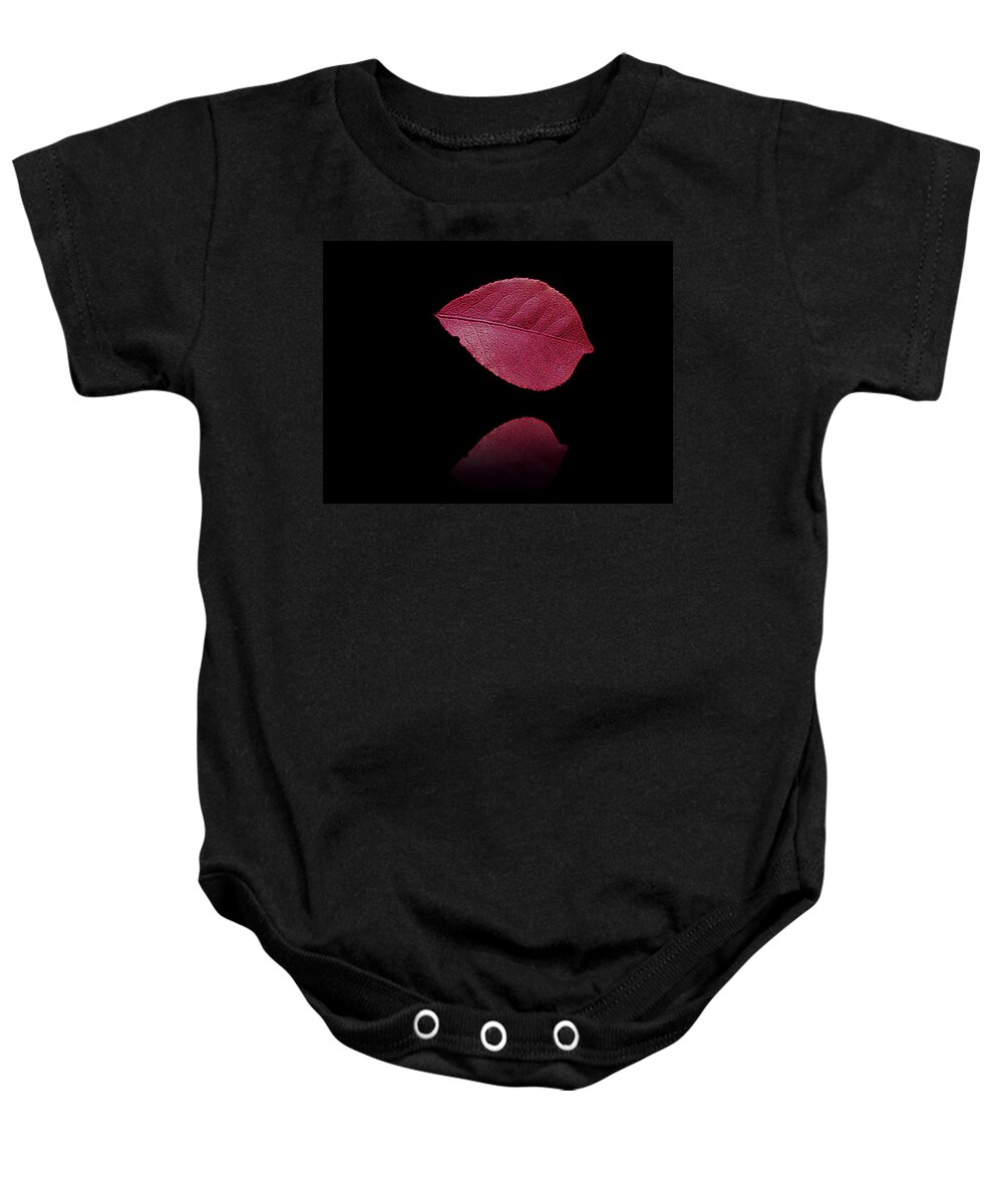 Leaf Baby Onesie featuring the photograph Red Beauty by David Dehner