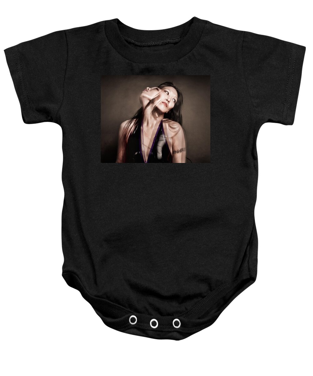 Artistic Portraiture Baby Onesie featuring the photograph Ree ja soul by Gary Heller