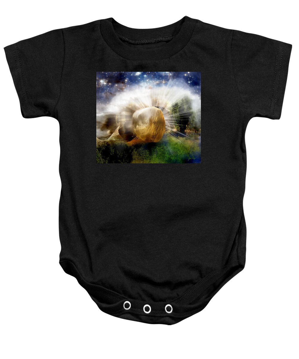 Risen Baby Onesie featuring the digital art Risen by Jennifer Page