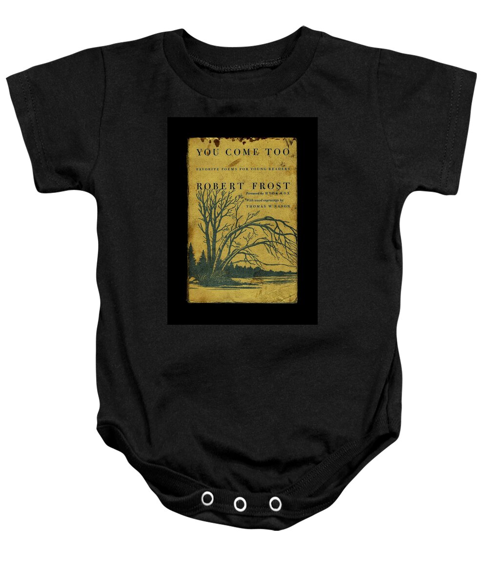 Diane Strain Baby Onesie featuring the photograph Robert Frost Book Cover 7 by Diane Strain