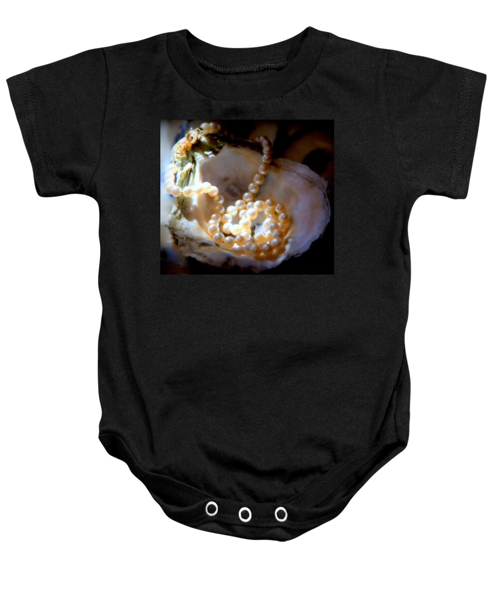 Jewels Baby Onesie featuring the photograph ROMANCE of the SEA by Karen Wiles