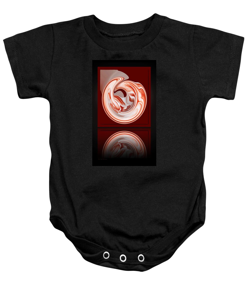 Rose Baby Onesie featuring the photograph Rose in Orb by Lucy VanSwearingen