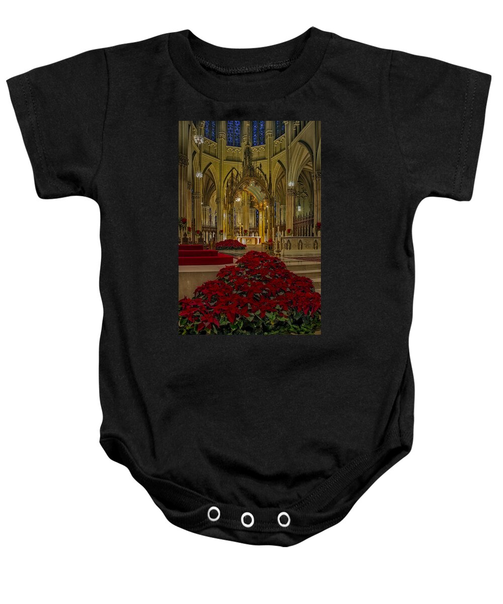 Saint Patrick's Cathedral Baby Onesie featuring the photograph Saint Patricks Cathedral by Susan Candelario