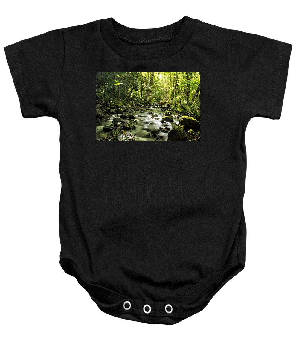 Stream Baby Onesie featuring the photograph Sanctuary Stream by Belinda Greb