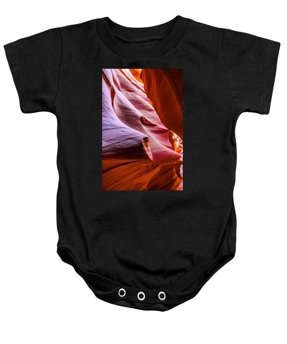 Antelope Canyon Baby Onesie featuring the photograph Sandstone Reflections by Jason Chu