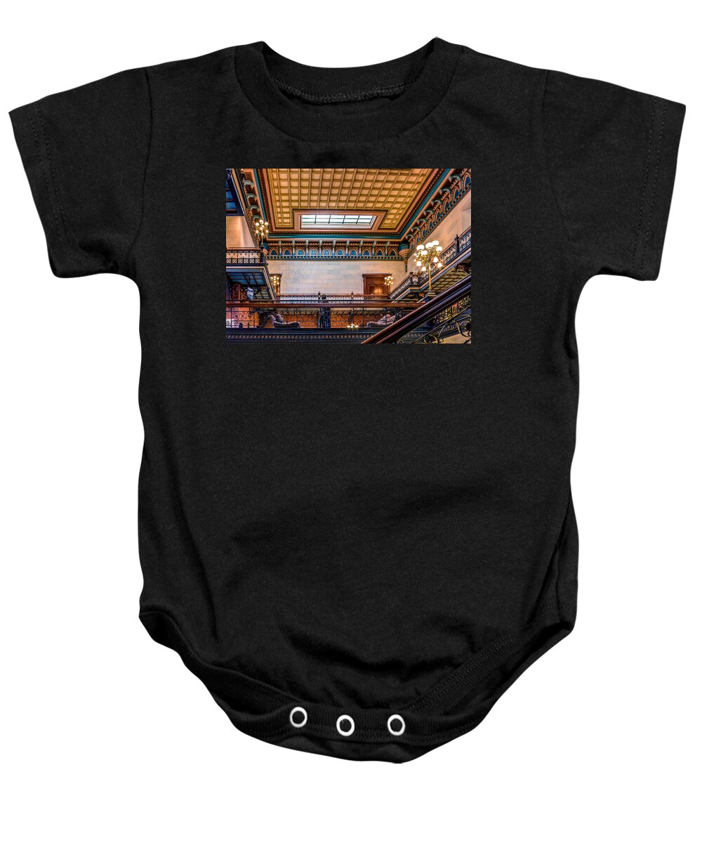 Architecture Baby Onesie featuring the photograph SC State House by Rob Sellers