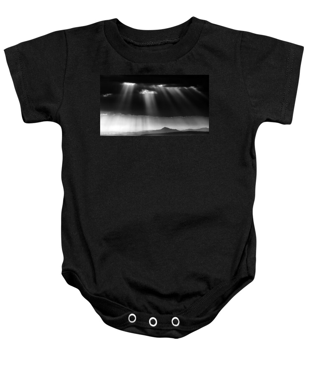 Black Baby Onesie featuring the photograph Shades Of Grey by Stelios Kleanthous