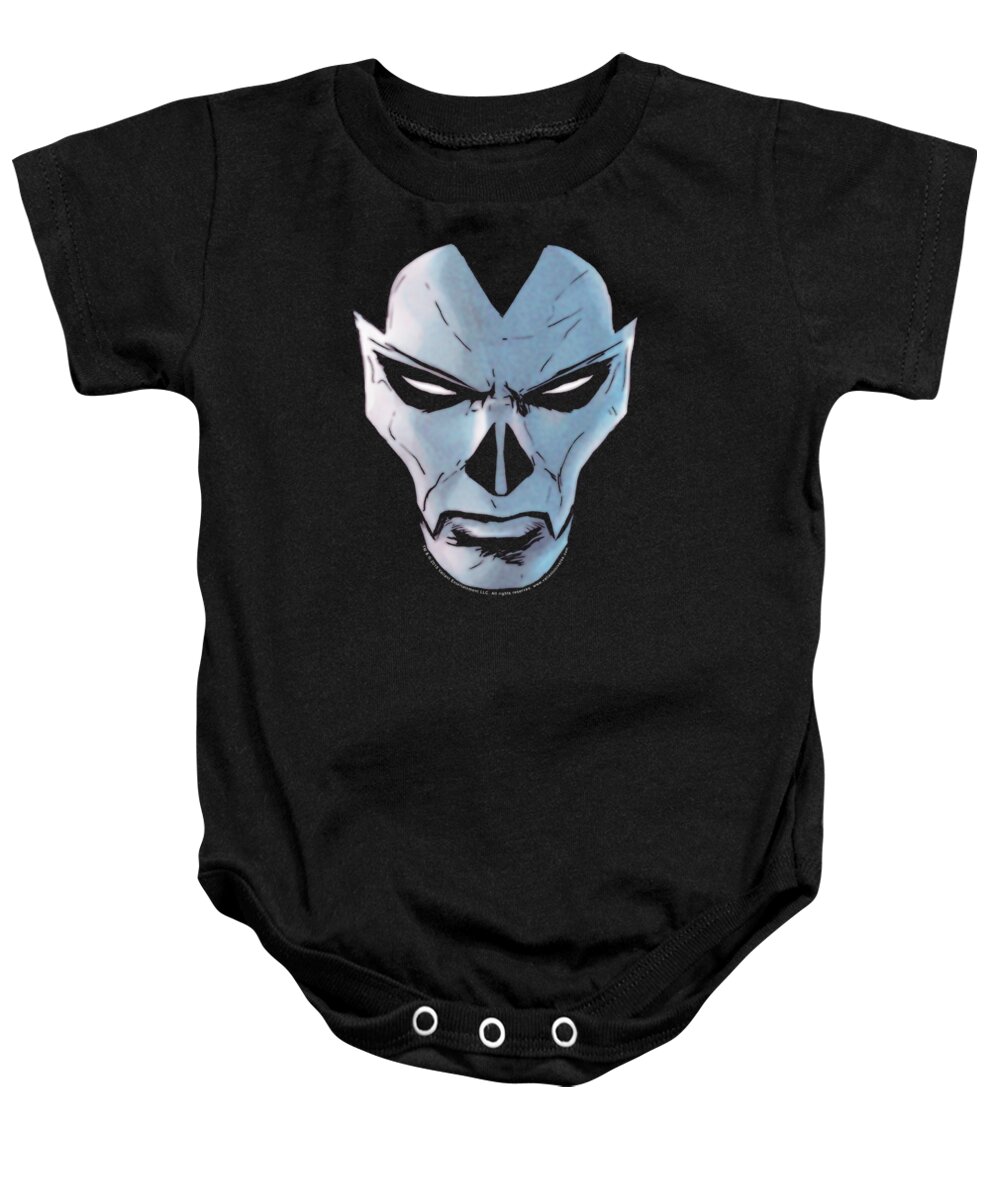  Baby Onesie featuring the digital art Shadowman - Comic Face by Brand A