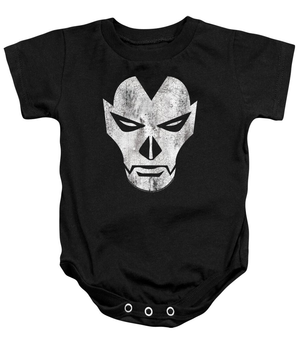  Baby Onesie featuring the digital art Shadowman - Face by Brand A