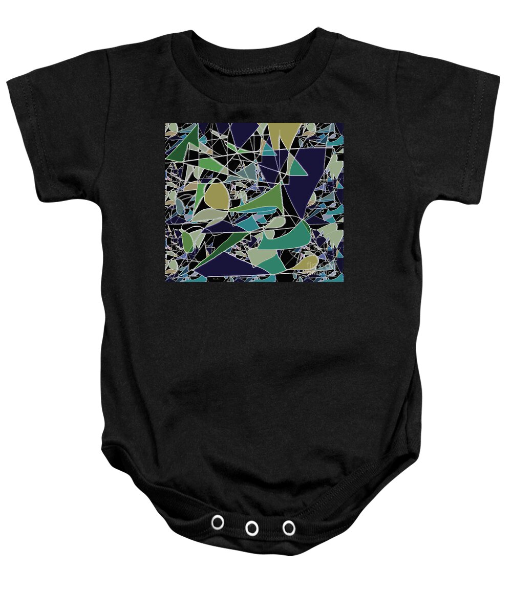 Glass Baby Onesie featuring the digital art Shards by Beth Saffer