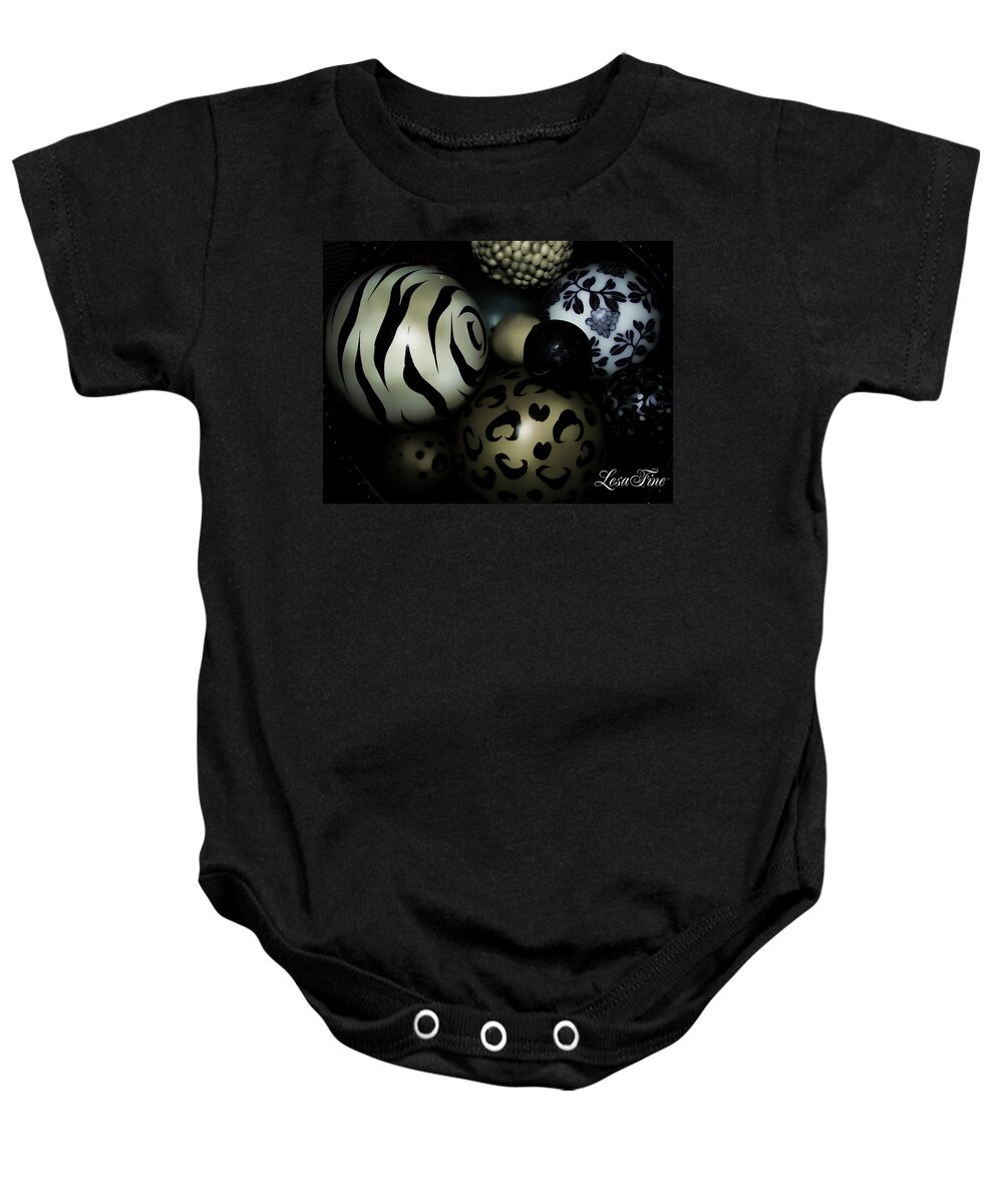 Sphere Baby Onesie featuring the photograph Shimmery Spheres by Lesa Fine