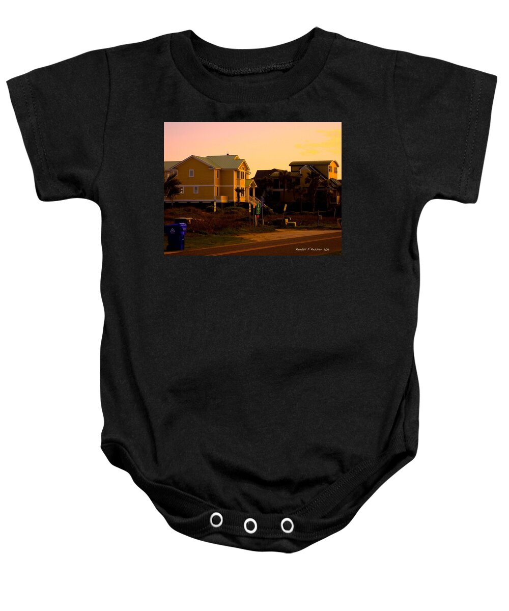 Kendall Kessler Baby Onesie featuring the photograph Side by Side at Isle of Palms by Kendall Kessler