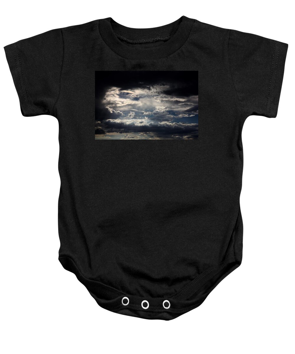 Clouds Baby Onesie featuring the photograph Silver Linings by Joe Kozlowski