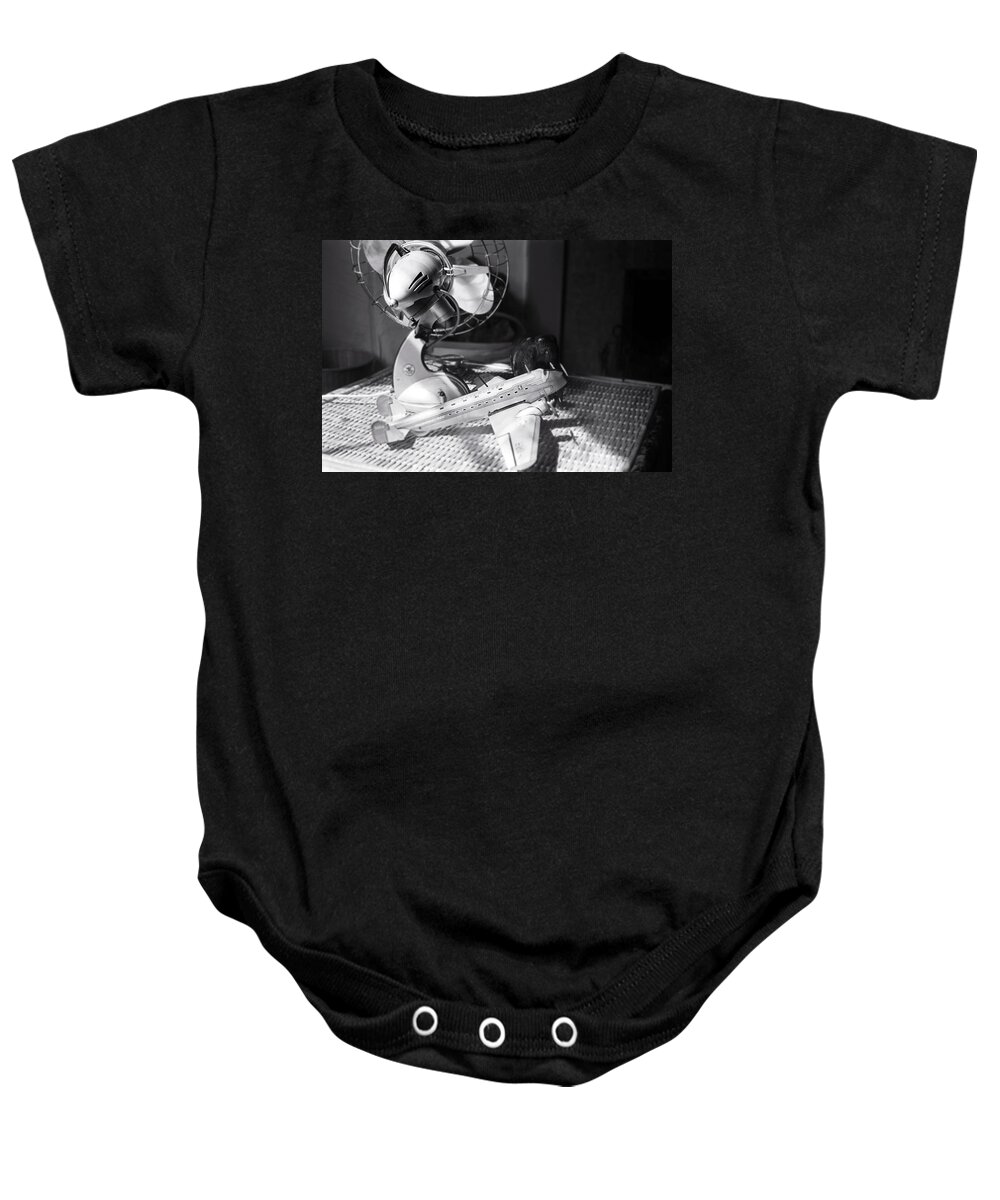 Safari Baby Onesie featuring the painting Silver Nitrate Safari by Charles Stuart
