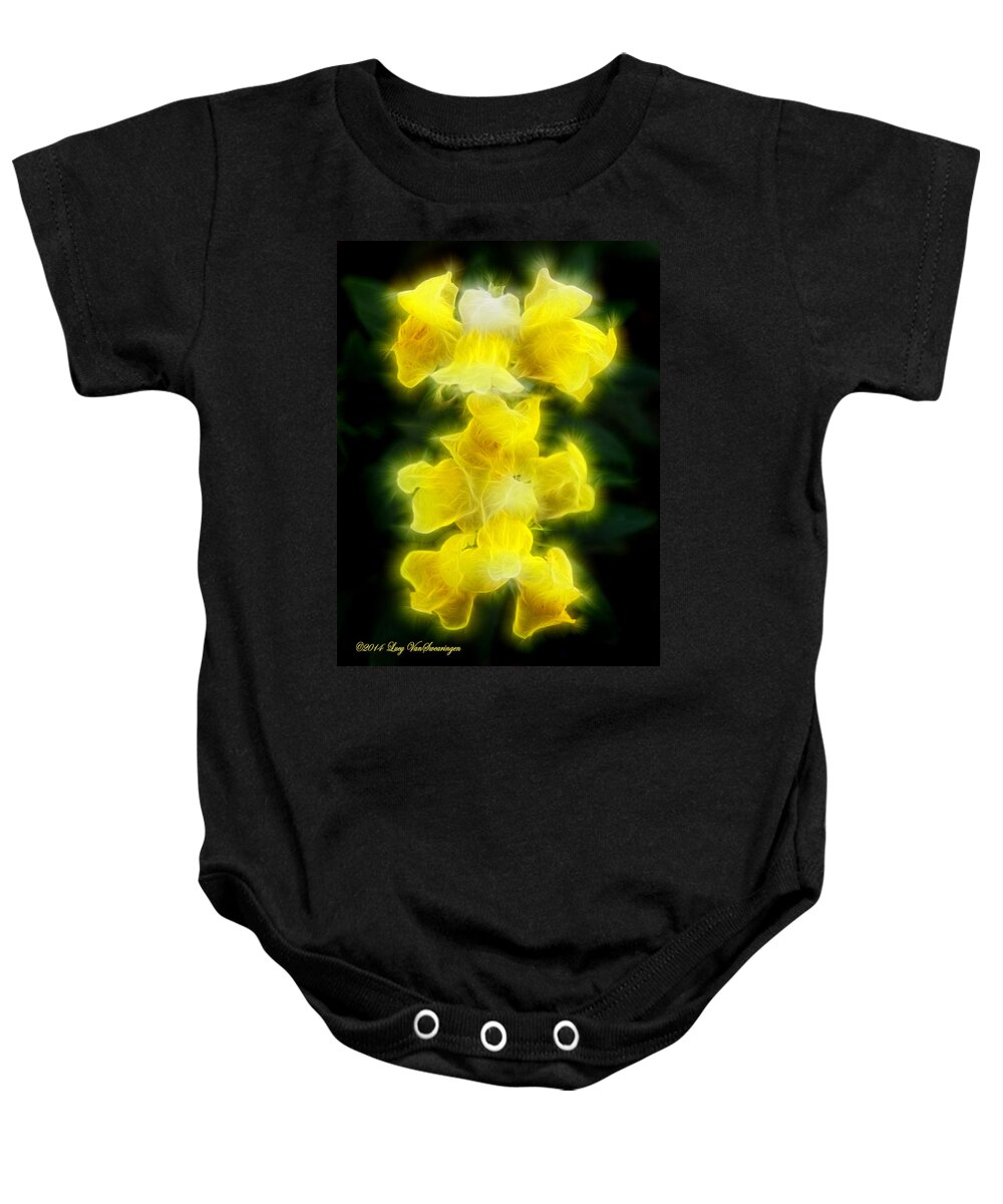Flower Baby Onesie featuring the photograph Snappy Dragons by Lucy VanSwearingen