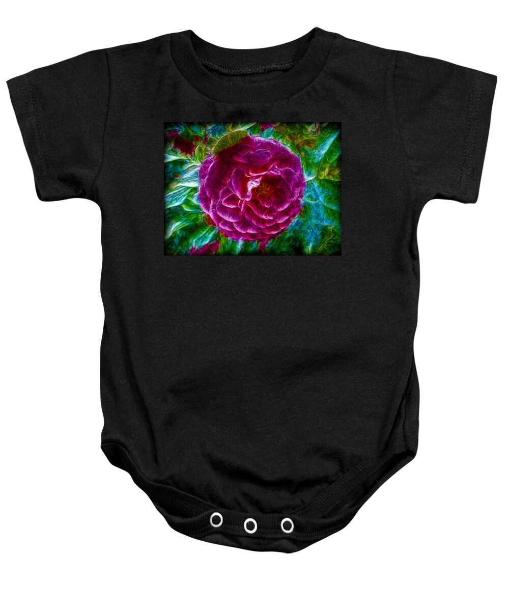 Rose Baby Onesie featuring the painting Soft Purple Rose by Lilia S