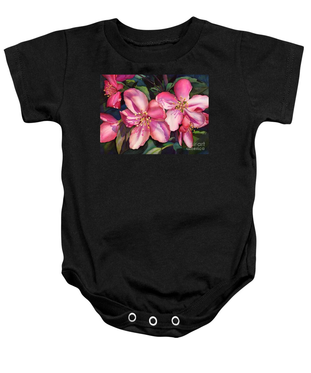 Spring Baby Onesie featuring the painting Spring Blossoms by Hailey E Herrera