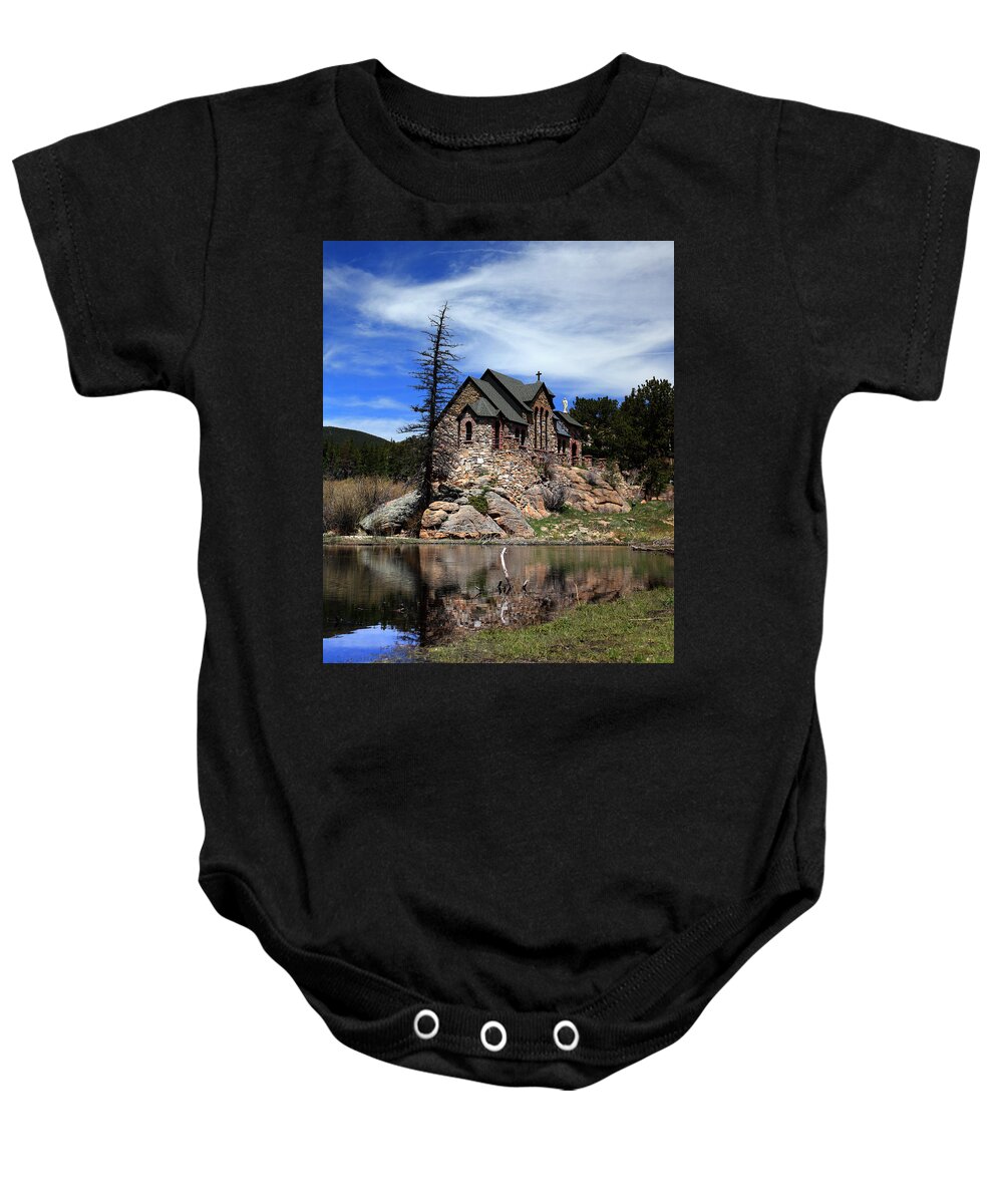 St. Malo Baby Onesie featuring the photograph St. Malo Chapel by Shane Bechler