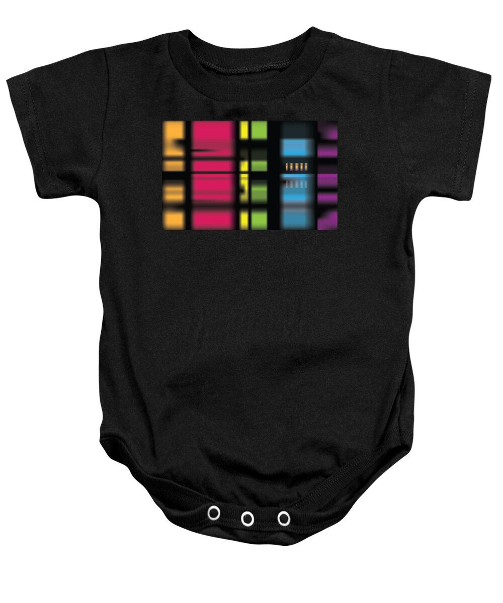 Stained Glass Baby Onesie featuring the digital art Stainbow by Kevin McLaughlin