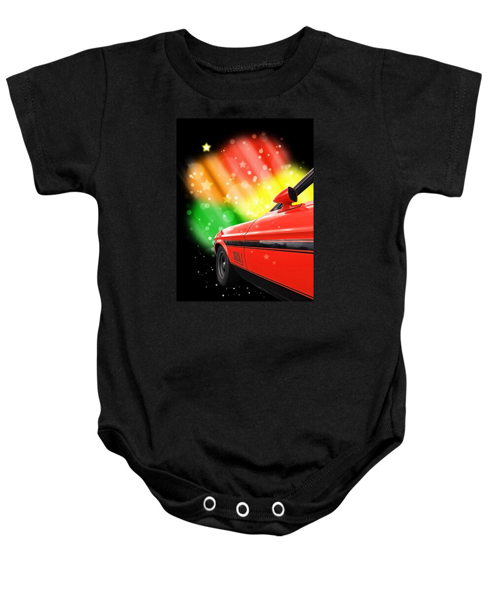 Ford Baby Onesie featuring the photograph Star Of The Show - Mach 1 by Gill Billington