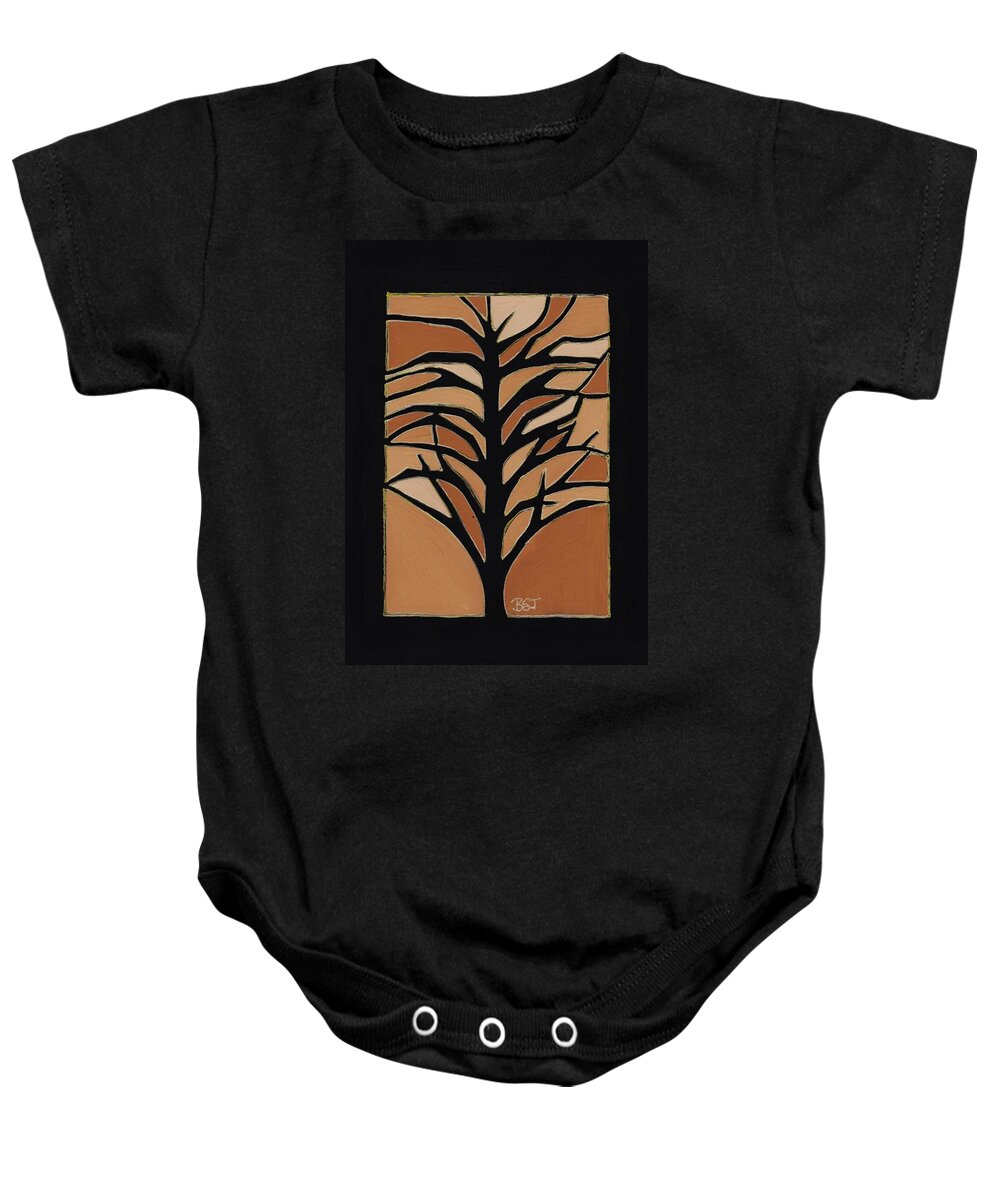Sugar Maple Baby Onesie featuring the painting Sugar Maple by Barbara St Jean