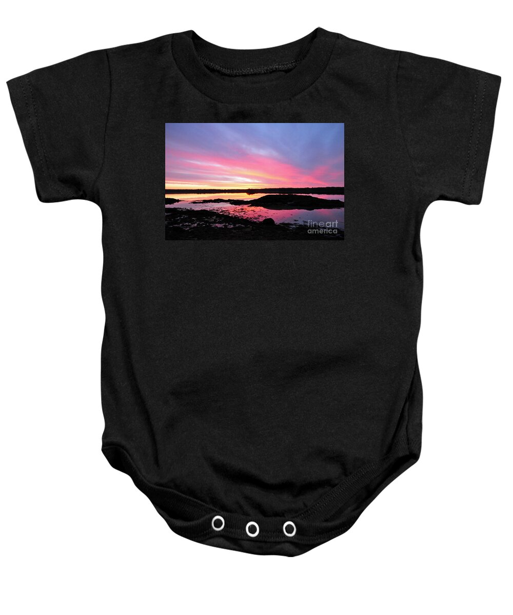 Sunrise Baby Onesie featuring the photograph Sunrise in Maine by Glenn Gordon