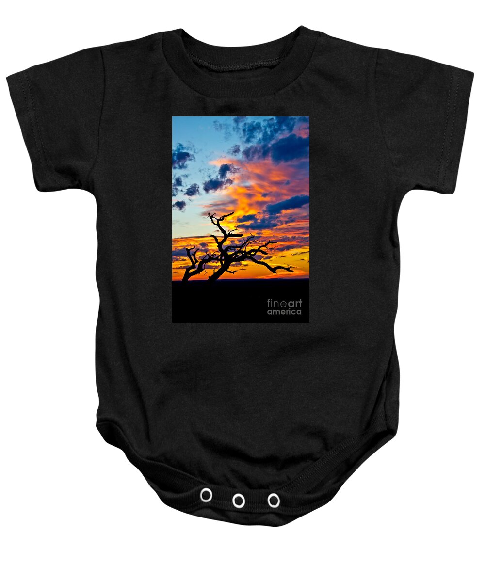 Michael Tidwell Photography Baby Onesie featuring the photograph Sunset at Enchanted Rock by Michael Tidwell