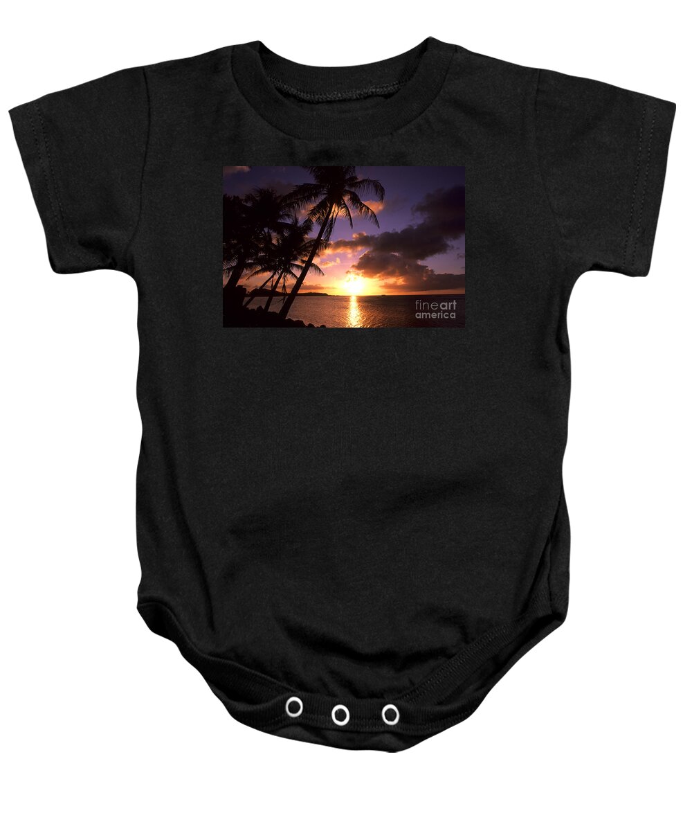 Travel Baby Onesie featuring the photograph Sunset At Tumon Bay, Guam by Bill Bachmann