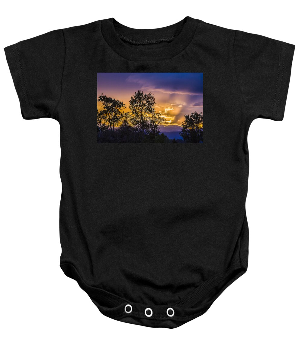 Clouds Baby Onesie featuring the photograph Sunset from Trestle Creek by Albert Seger