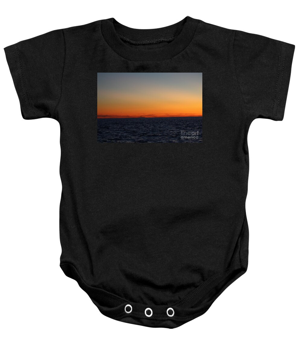 Sunset Over Point Lookout Baby Onesie featuring the photograph Sunset over Point Lookout by John Telfer