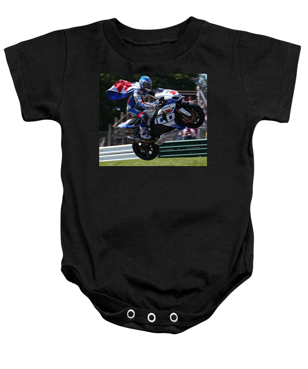 Motorcycle Baby Onesie featuring the photograph Superbike superhero by Lawrence Christopher