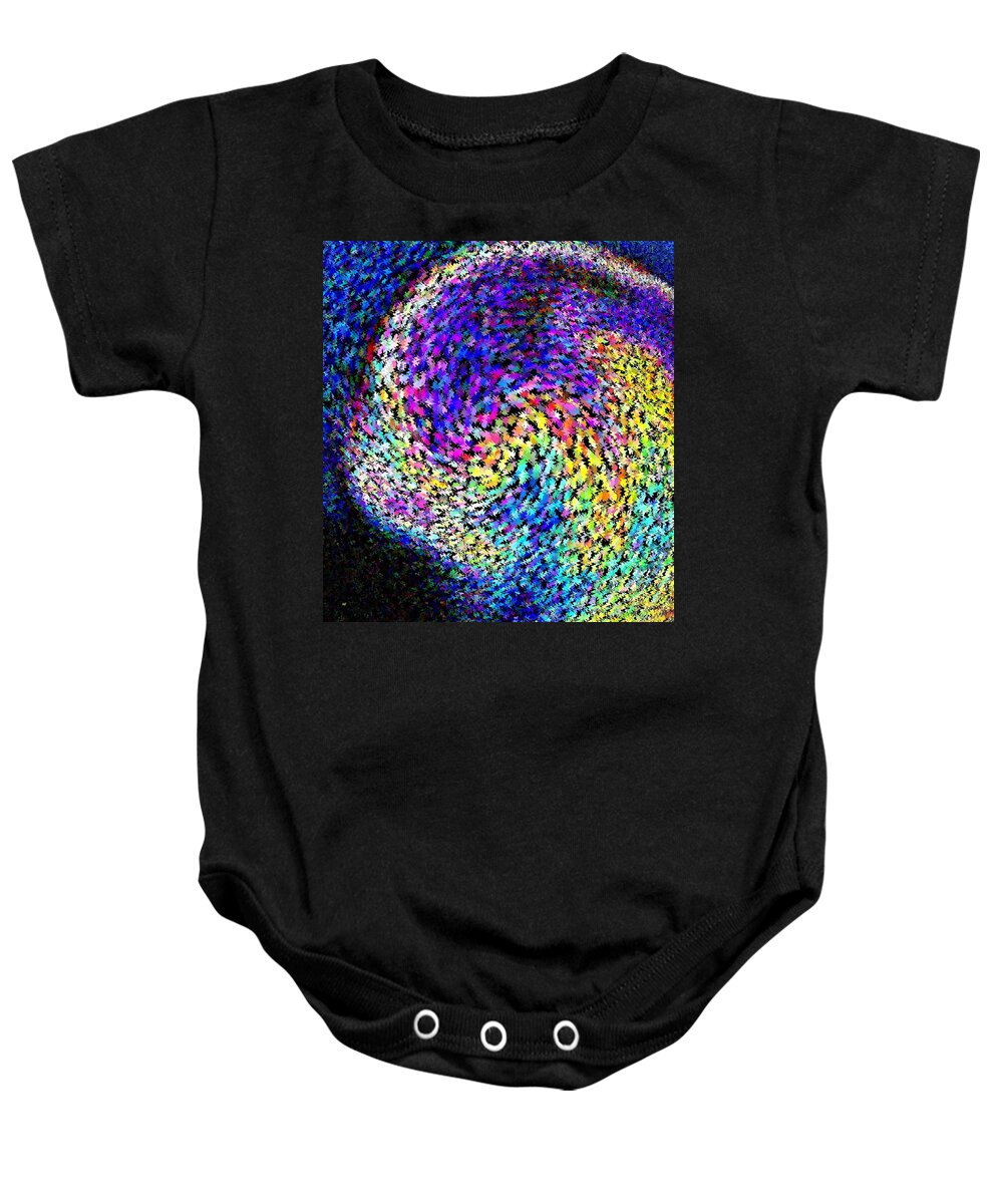 Swarming Honey Bees Baby Onesie featuring the digital art Swarming Honey Bees by Will Borden