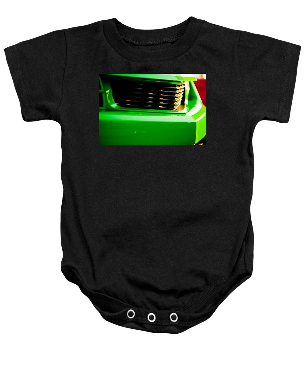 Chevy Baby Onesie featuring the photograph Synergy Grill by Melinda Ledsome