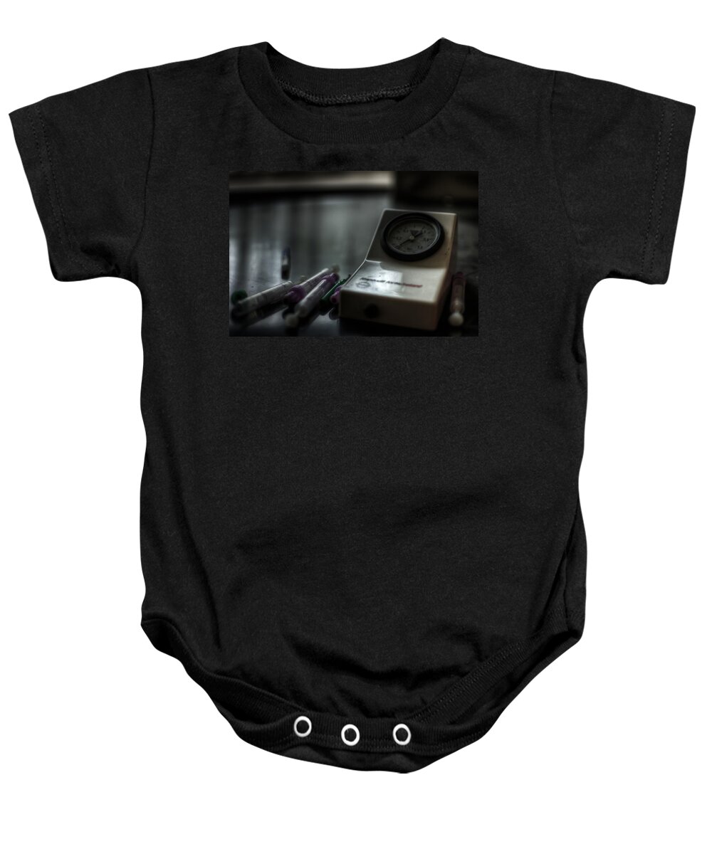 German Baby Onesie featuring the digital art Syringe and gauge  by Nathan Wright