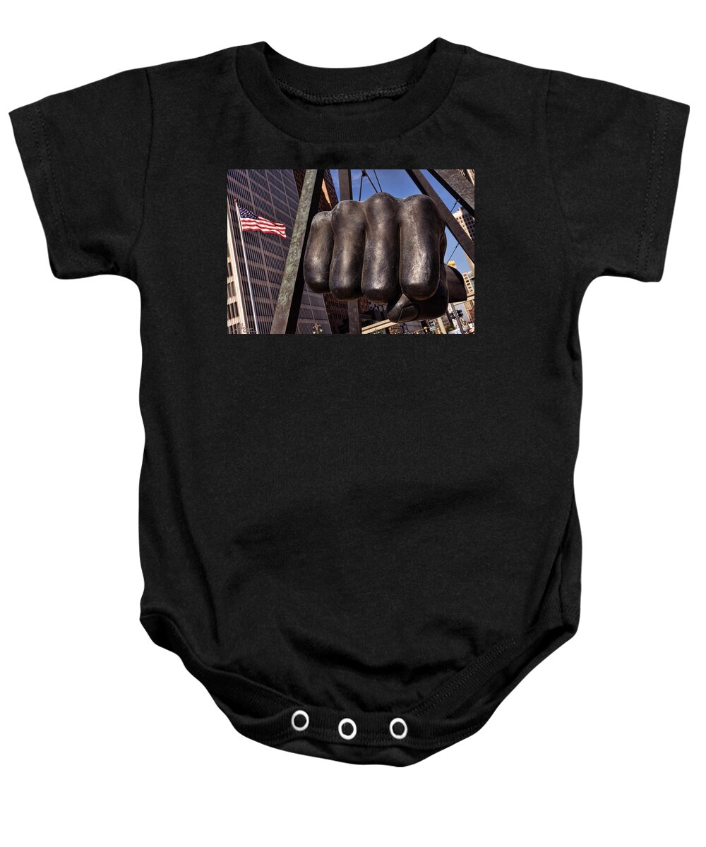 Joe Baby Onesie featuring the photograph The Brown Bomber by Gordon Dean II