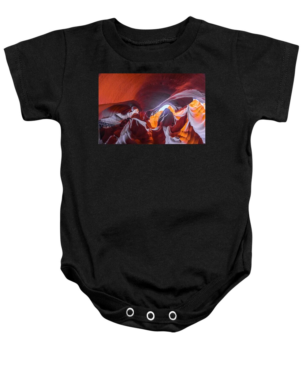 Antelope Canyon Baby Onesie featuring the photograph The Climb by Jason Chu