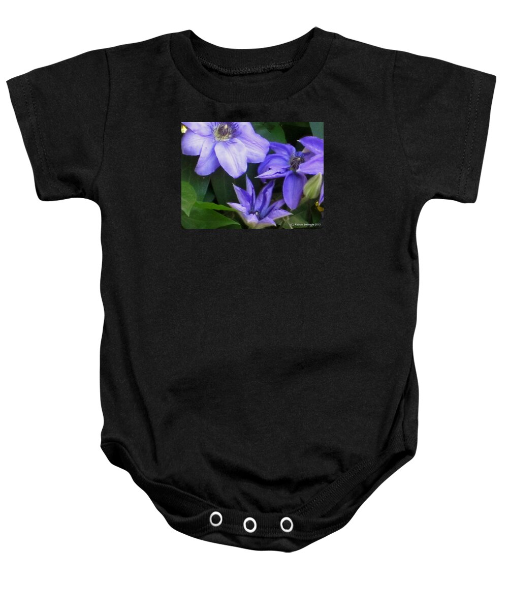 Flowers Baby Onesie featuring the photograph The color purple by Rabiah Seminole