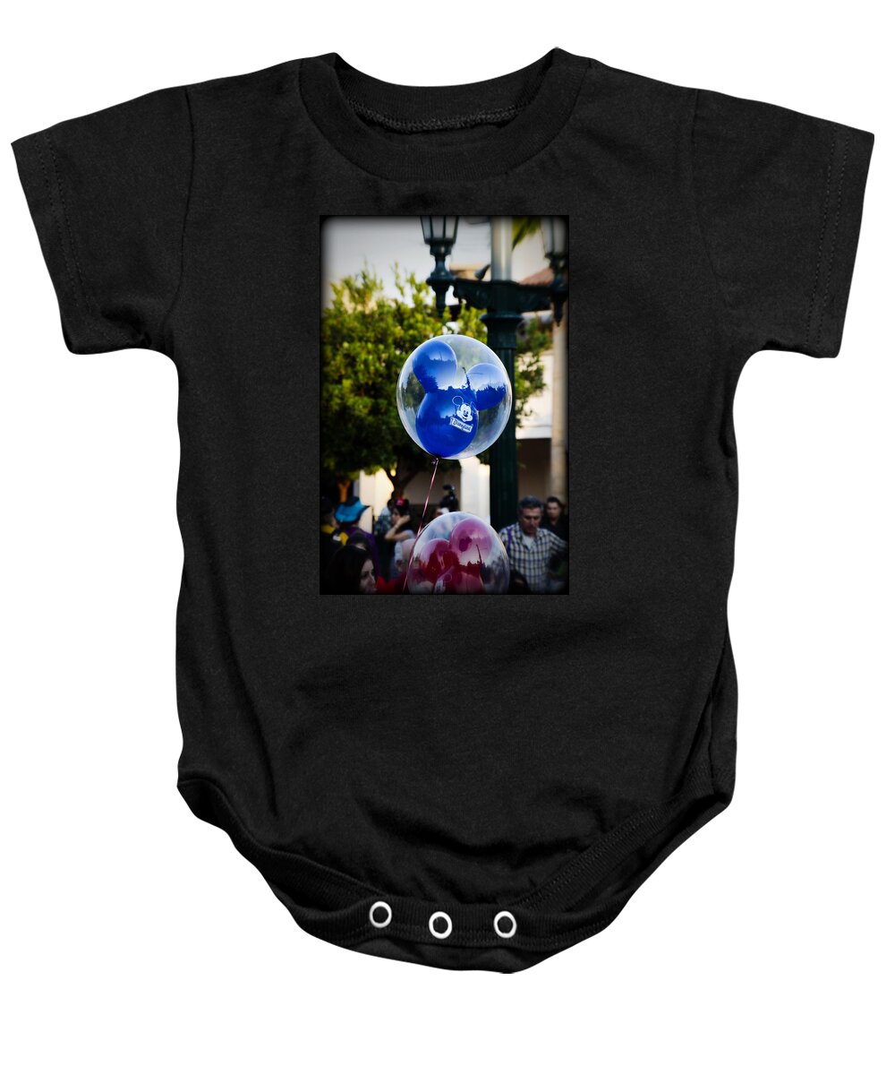 Balloon Baby Onesie featuring the photograph The Ears by Ricky Barnard