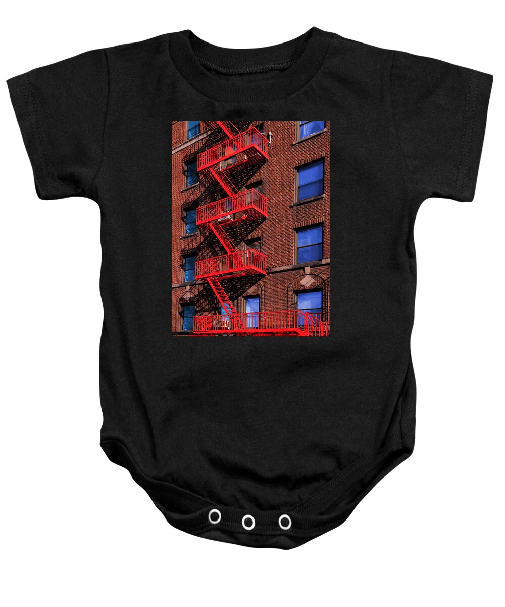 Fire Escape Baby Onesie featuring the photograph The Great Escape by Paul Wear