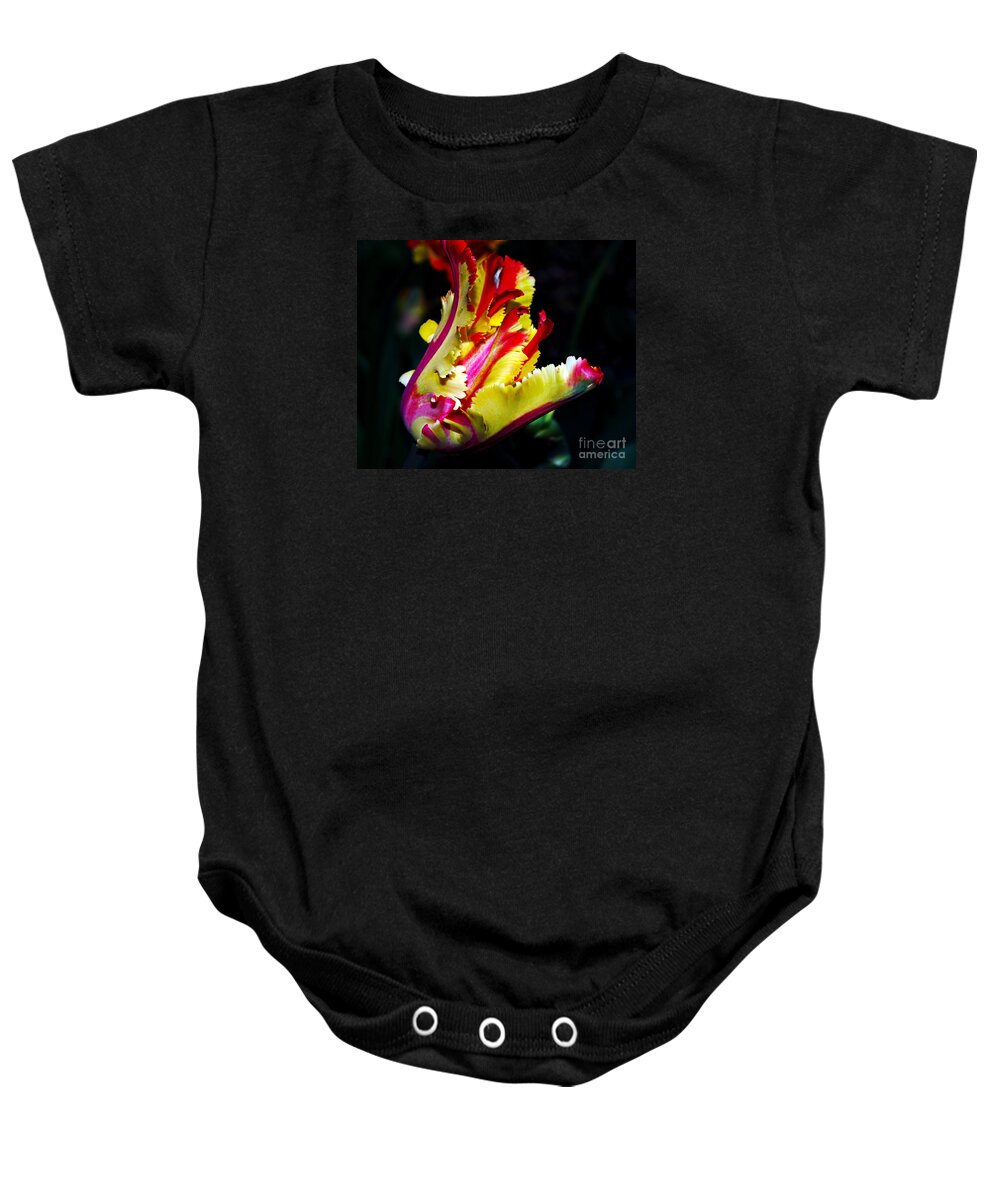 Flower Photography Baby Onesie featuring the photograph The Intruder by Patricia Griffin Brett