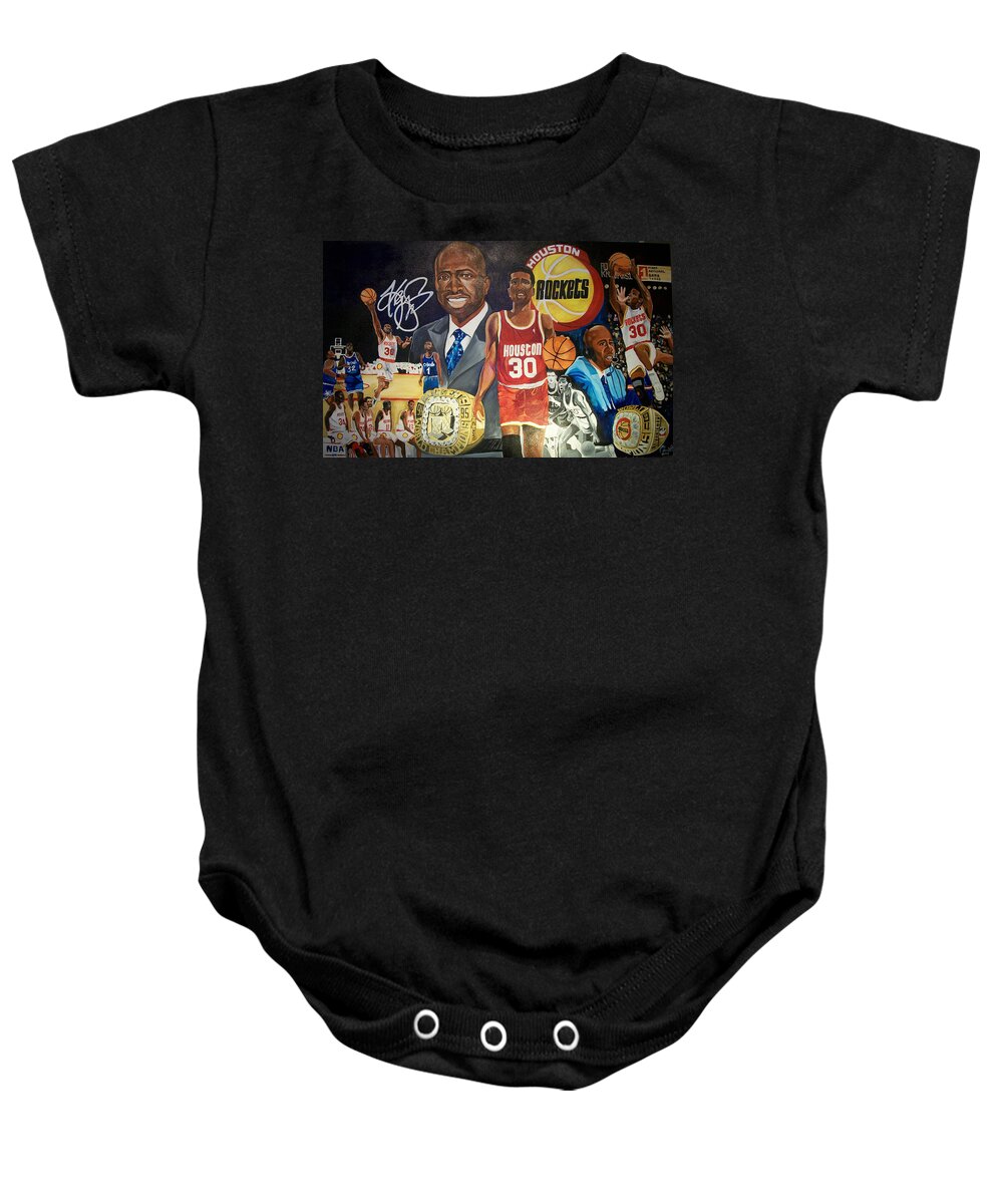 Nba Kenny Smith Sports Basketball Baby Onesie featuring the painting The Jet by Femme Blaicasso