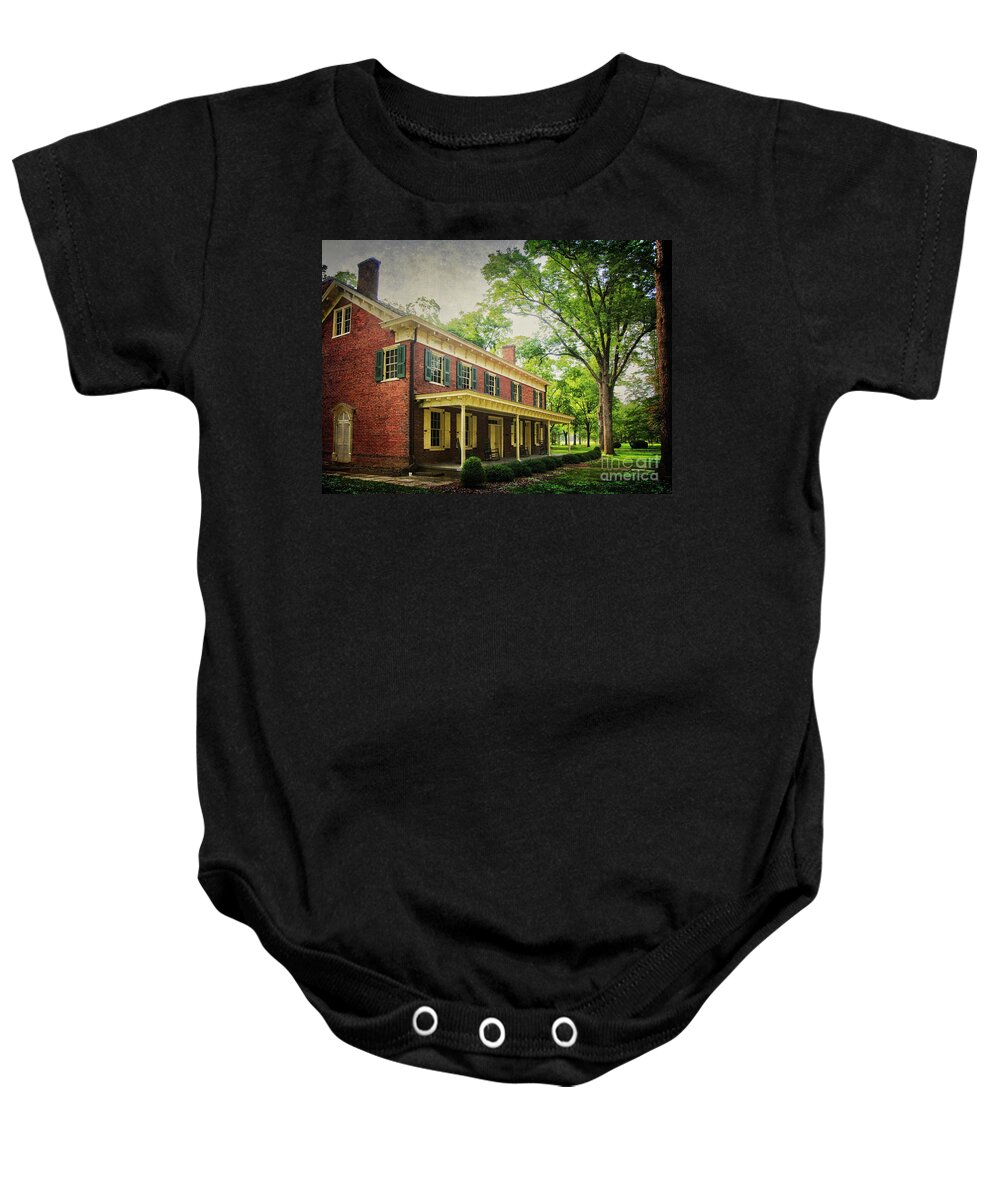 John Stover House Baby Onesie featuring the photograph The John Stover House by Debra Fedchin