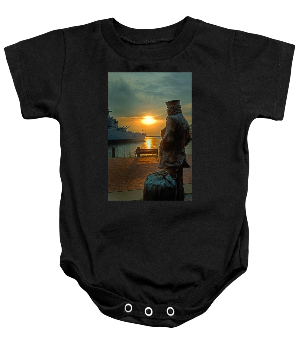 Lone Sailor Baby Onesie featuring the photograph The Lone Sailor by Jerry Gammon