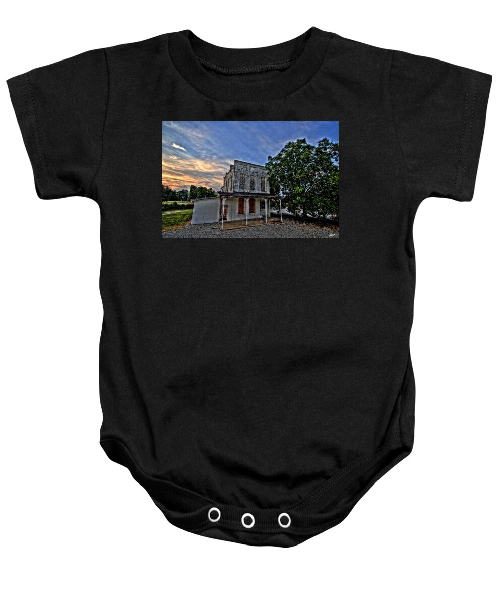 Milan Baby Onesie featuring the photograph The Ol' Cotton Office by David Zarecor