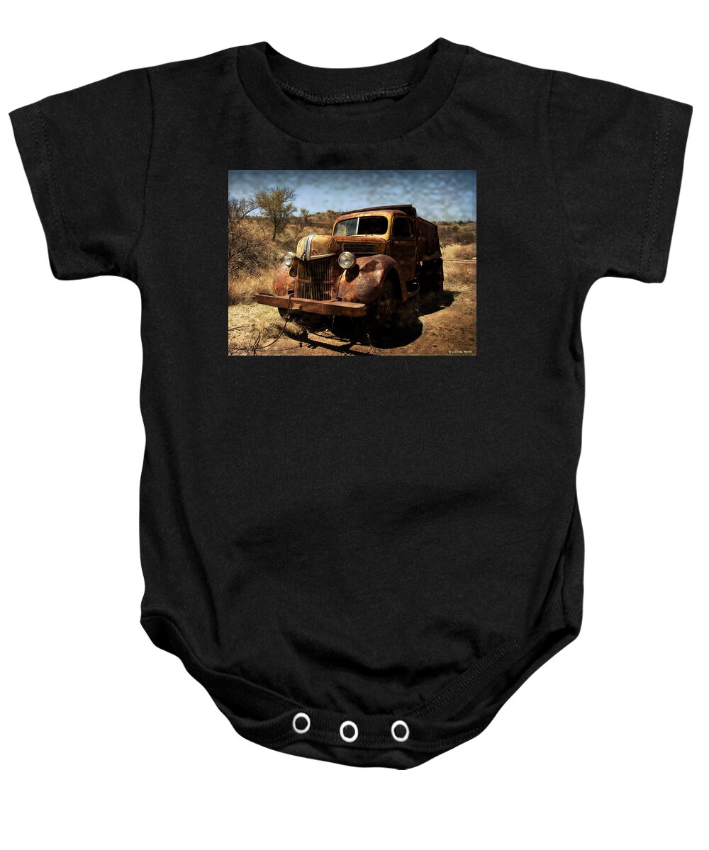 Arizona Baby Onesie featuring the photograph The Old Ford by Lucinda Walter