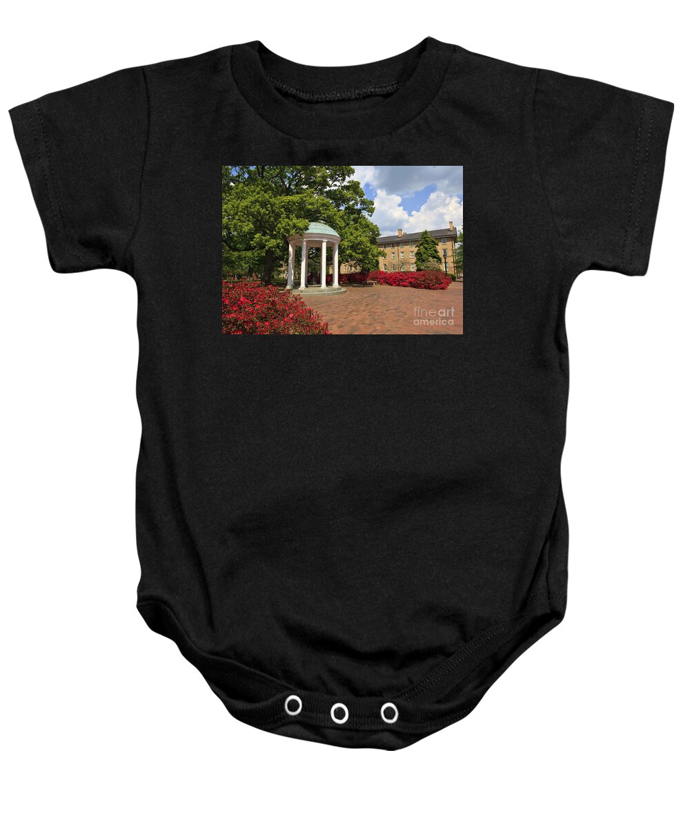 The Old Well Baby Onesie featuring the photograph The Old Well at Chapel Hill Campus by Jill Lang