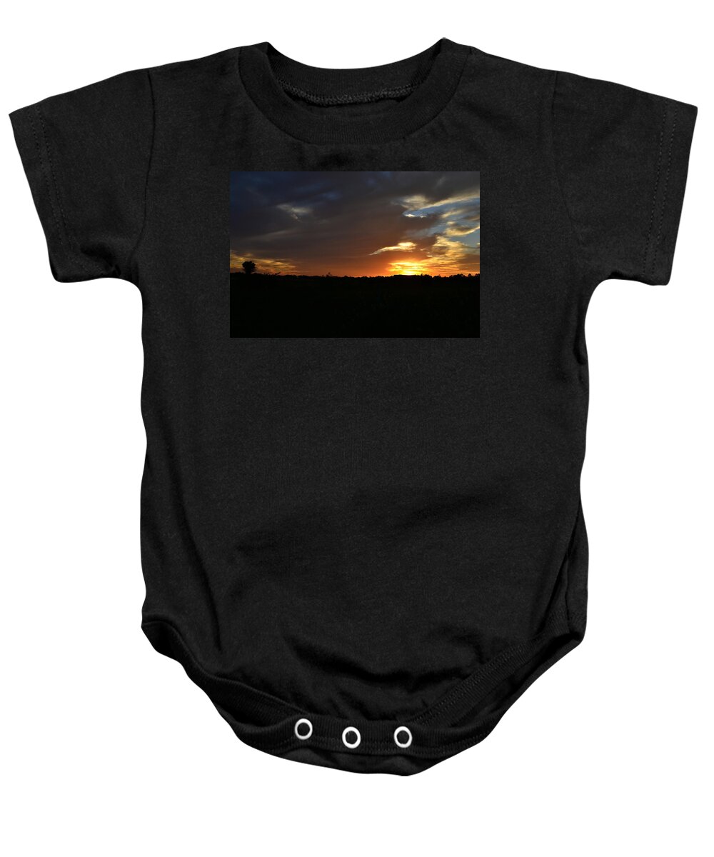 Sunset Baby Onesie featuring the photograph The Patience of Nature by Melanie Moraga