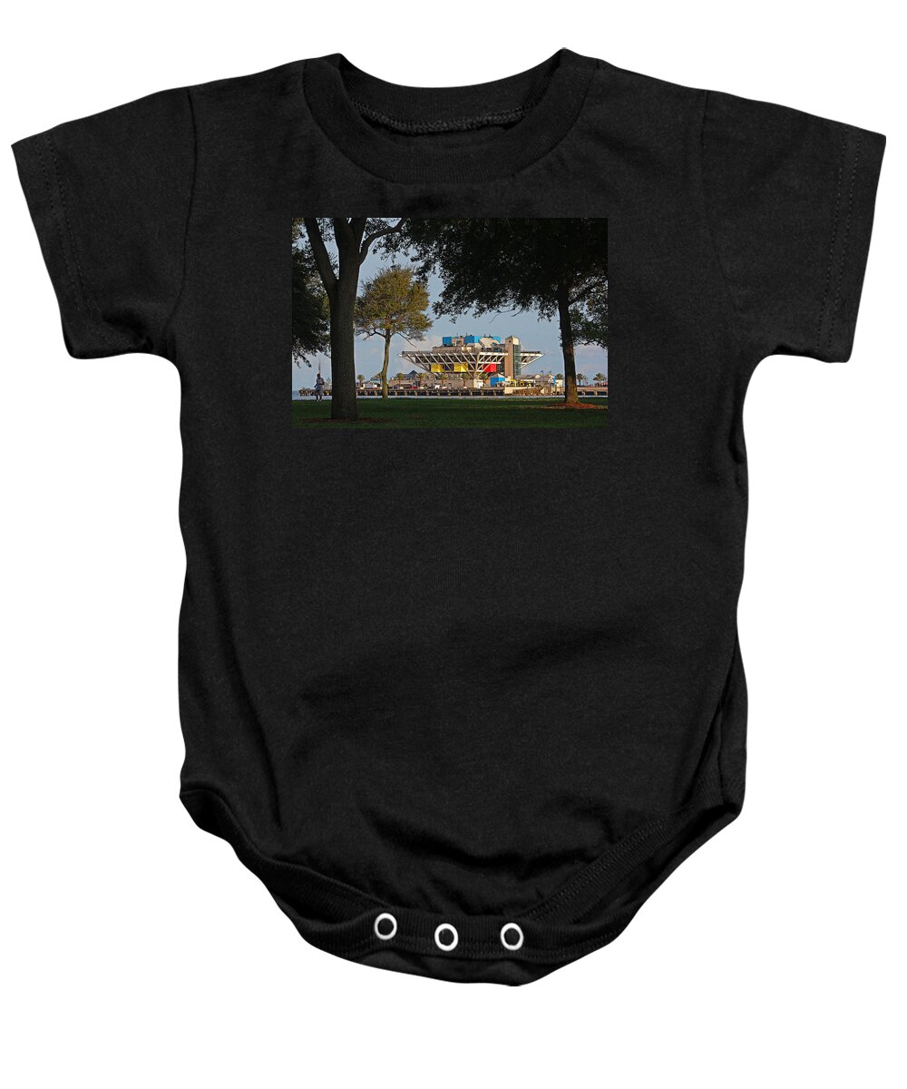 The Pier Baby Onesie featuring the photograph The Pier - St. Petersburg FL by HH Photography of Florida